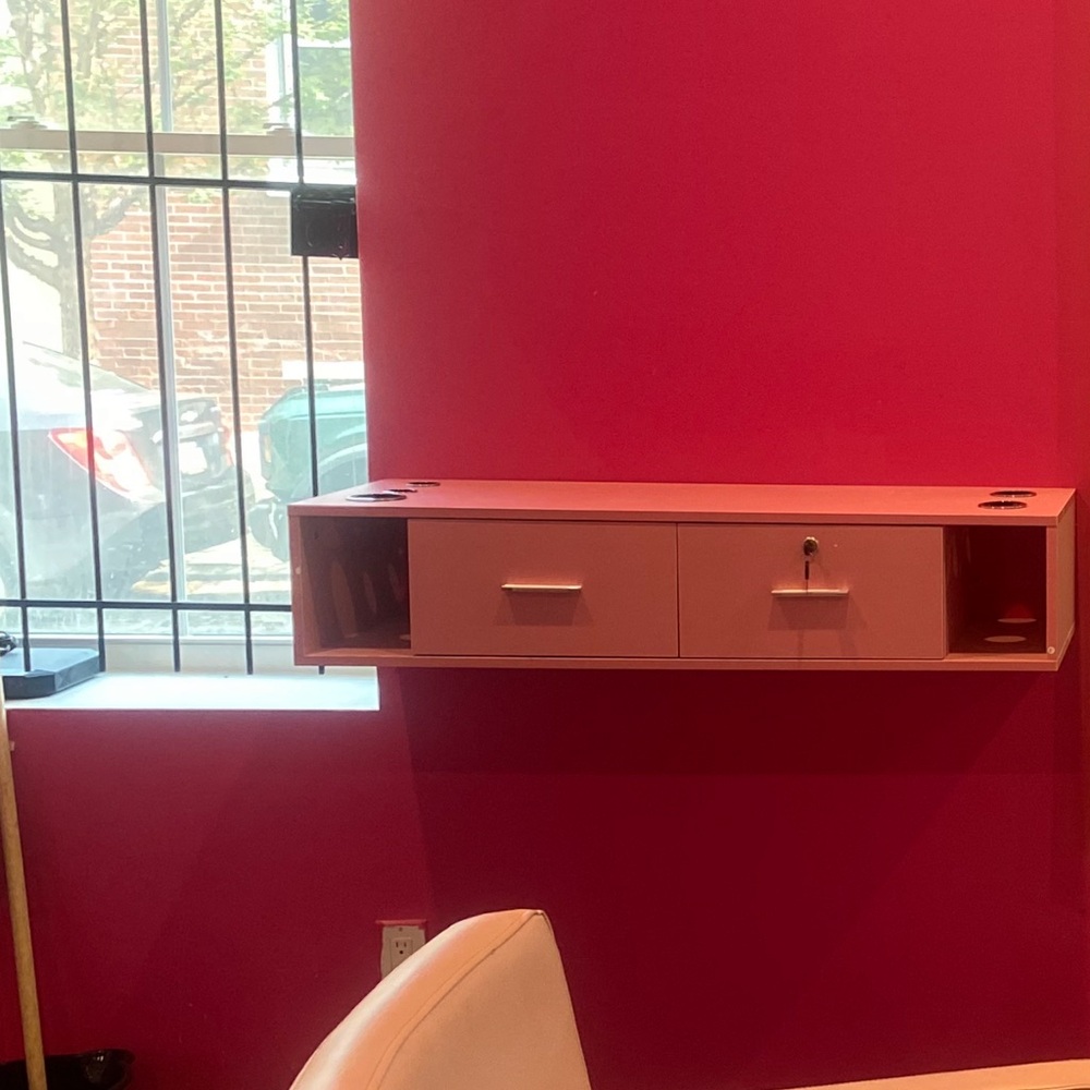 Pink Wall-Mounted Storage Cabinet